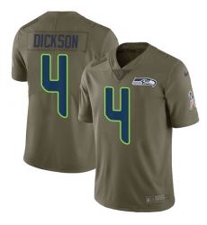 Youth Nike Seahawks 4 Michael Dickson Olive Stitched NFL Limited 2017 Salute to Service Jersey