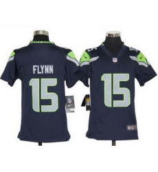 Youth Nike Seattle Seahawks 15# Matt Flynn Blue Nike NFL Jerseys