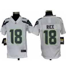 Youth Nike Seattle Seahawks 18# Sidney Rice White Nike NFL Jerseys