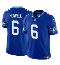 Youth Seattle Seahawks 6 Sam Howell Royal 2023 F U S E  Throwback Vapor Limited Stitched Football Jersey