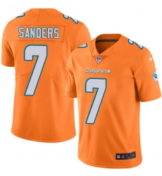 7 Limited Jason Sanders Orange Nike NFL Mens Jersey Miami Dolphins Rush Vapor Untouchable