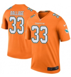 Kalen Ballage Miami Dolphins Men Color Rush Legend Nike Jersey Orange