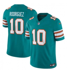 Men Miami Dolphins  10 Jacob Rodriguez Aqua 2026 Draft F U S E  Vapor Limited Stitched Football Jersey