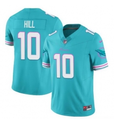 Men Miami Dolphins 10 Tyreek Hill Aqua 2023 F U S E Alternate Vapor Limited Stitched Football Jersey