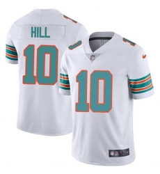 Men Miami Dolphins 10 Tyreek Hill White Color Rush Limited Stitched Football Jersey