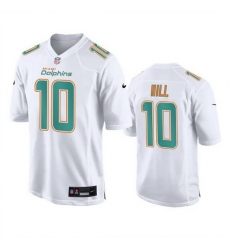 Men Miami Dolphins 10 Tyreek Hill White Fashion Vapor Untouchable Stitched Football Jersey