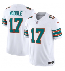 Men Miami Dolphins 17 Jaylen Waddle White 2023 F U S E Alternate Vapor Limited Stitched Football Jersey