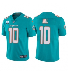 Men Miami Dolphins 2022 #10 Tyreek Hill Aqua With 2-star C Patch Vapor Untouchable Limited Stitched Football Jersey