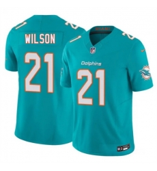 Men Miami Dolphins  21 Marco Wilson Aqua 2026 F U S E  Vapor Limited Stitched Football Jersey