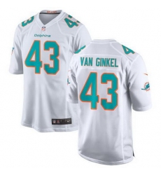 Men Miami Dolphins 43 Andrew Van Ginkel White Stitched Football Jersey
