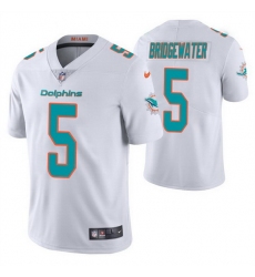 Men Miami Dolphins 5 Teddy Bridgewater White Vapor Untouchable Limited Stitched Football jersey
