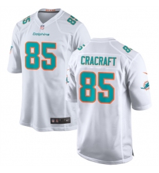 Men Miami Dolphins 85 River Cracraft White Stitched Game Jersey