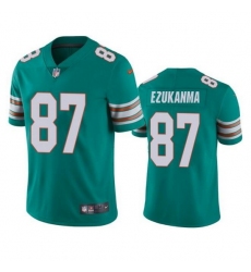 Men Miami Dolphins 87 Erik Ezukanma Aqua Color Rush Limited Stitched Football Jersey
