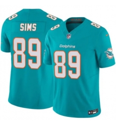 Men Miami Dolphins  89 Ben Sims Aqua 2026 F U S E  Vapor Limited Stitched Football Jersey