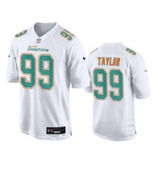 Men Miami Dolphins 99 Jason Taylor White Fashion Vapor Untouchable Stitched Football Jersey