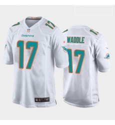 Men Miami Dolphins Jaylen Waddle Aqua White 2021 Draft Jersey