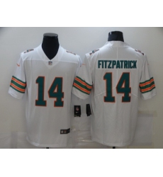 Men Miami Dolphins Ryan Fitzpatrick 14 White Vapor Untouchable Limited Player Football Jersey