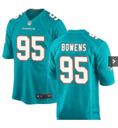 Men Miami Dolphins Tim Bowens #95 Vapor Limited Stitched NFL Jersey
