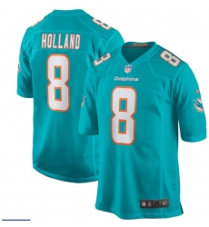 Men Nike Miami Dolphins #8 Jevon Holland Aqua Vapor Limited Stitched NFL Jersey