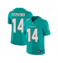 Mens Miami Dolphins 14 Ryan Fitzpatrick Aqua Green Team Color Vapor Untouchable Limited Player Football Jersey