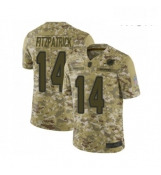 Mens Miami Dolphins 14 Ryan Fitzpatrick Limited Camo 2018 Salute to Service Football Jersey