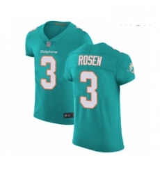 Mens Miami Dolphins 3 Josh Rosen Aqua Green Team Color Vapor Untouchable Elite Player Football Jersey