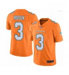 Mens Miami Dolphins 3 Josh Rosen Limited Orange Rush Vapor Untouchable Football Jersey