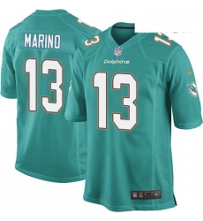 Mens Nike Miami Dolphins 13 Dan Marino Game Aqua Green Team Color NFL Jersey