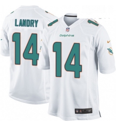 Mens Nike Miami Dolphins 14 Jarvis Landry Game White NFL Jersey