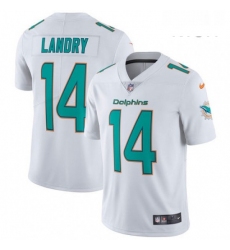 Mens Nike Miami Dolphins 14 Jarvis Landry White Vapor Untouchable Limited Player NFL Jersey
