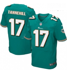 Mens Nike Miami Dolphins 17 Ryan Tannehill Elite Aqua Green Team Color NFL Jersey