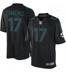 Mens Nike Miami Dolphins 17 Ryan Tannehill Limited Black Impact NFL Jersey