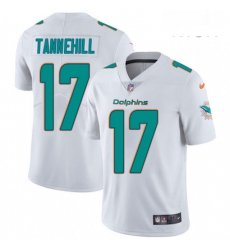 Mens Nike Miami Dolphins 17 Ryan Tannehill White Vapor Untouchable Limited Player NFL Jersey