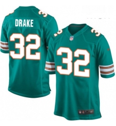 Mens Nike Miami Dolphins 32 Kenyan Drake Game Aqua Green Alternate NFL Jersey