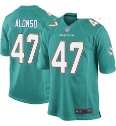 Mens Nike Miami Dolphins 47 Kiko Alonso Game Aqua Green Team Color NFL Jersey