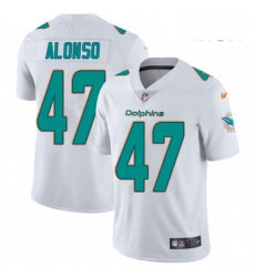 Mens Nike Miami Dolphins 47 Kiko Alonso White Vapor Untouchable Limited Player NFL Jersey