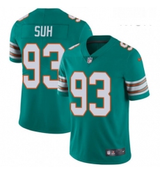 Mens Nike Miami Dolphins 93 Ndamukong Suh Aqua Green Alternate Vapor Untouchable Limited Player NFL Jersey