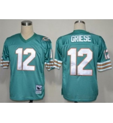 Miami Dolphins 12 Bob Griese Green Throwback NFL Jersey
