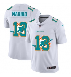 Miami Dolphins 13 Dan Marino White Men Nike Team Logo Dual Overlap Limited NFL Jersey