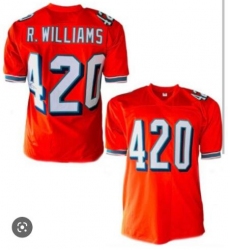 Miami Dolphins Ricky Williams Orange Pro Style Orange Stitched Jersey