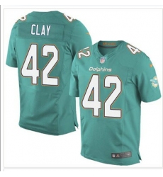 NEW Miami Dolphins #42 Charles Clay Aqua Green Team Color NFL New Elite Jersey