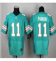 New Miami Dolphins #11 DeVante Parker Aqua Green Alternate Mens Stitched NFL Elite Jersey