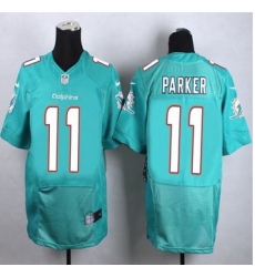 New Miami Dolphins #11 DeVante Parker Aqua Green Team Color Men Stitched NFL New Elite jersey