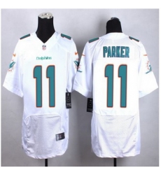 New Miami Dolphins #11 DeVante Parker White Men Stitched NFL New Elite Jersey