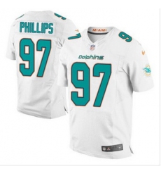 New Miami Dolphins #97 Jordan Phillips White Men Stitched NFL New Elite Jersey