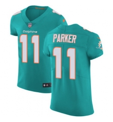 Nike Dolphins #11 DeVante Parker Aqua Green Team Color Mens Stitched NFL Vapor Untouchable Elite Jersey