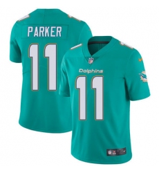 Nike Dolphins #11 DeVante Parker Aqua Green Team Color Mens Stitched NFL Vapor Untouchable Limited Jersey