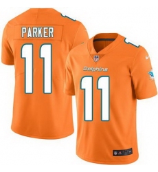 Nike Dolphins #11 DeVante Parker Orange Mens Stitched NFL Limited Rush Jersey