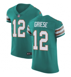 Nike Dolphins #12 Bob Griese Aqua Green Alternate Mens Stitched NFL Vapor Untouchable Elite Jersey