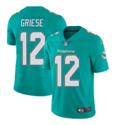 Nike Dolphins #12 Bob Griese Aqua Green Team Color Mens Stitched NFL Vapor Untouchable Limited Jersey